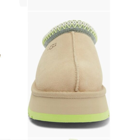 UGG Tazz Platform Slipper Mustard Seed/Vibrant Green 8 - Picture 4 of 15